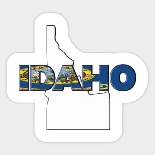 Idaho Colored State Letters Sticker